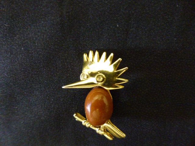 TRIFARI トリファリ 1960年代 ヴィンテージ ウッドペッカー ブローチ