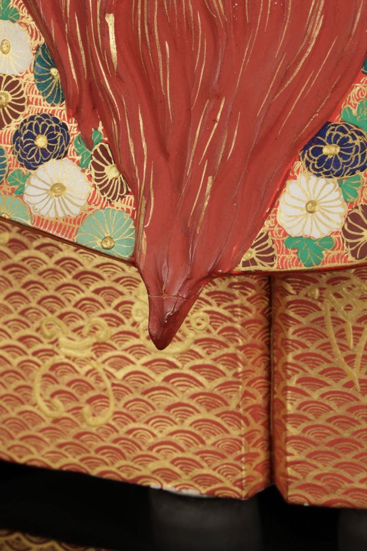 初代 久世久宝】極彩色 能人形 「猩々」 29cm 共箱 京焼 古美術 骨董