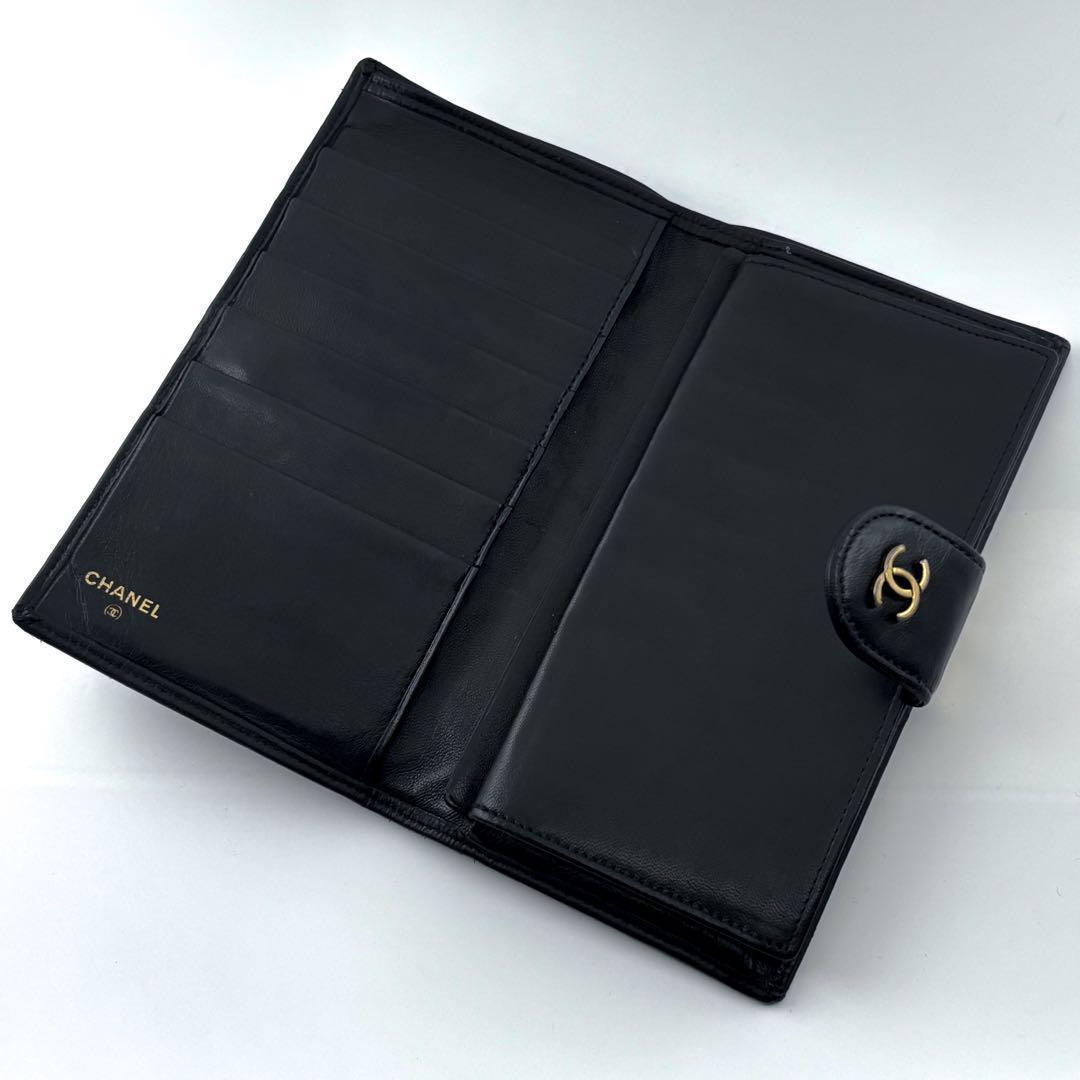 極美品✨】シャネル 長財布 ビコローレ がま口 黒 - メルカリ