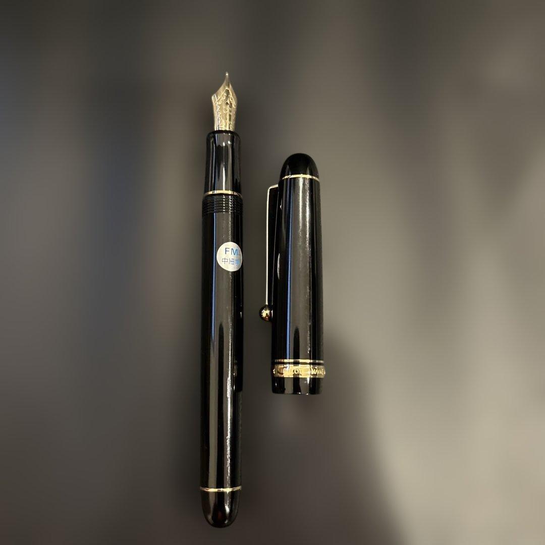 PILOT 万年筆 カスタム74 14K 黒　中細字　箱・説明書・付属品付き