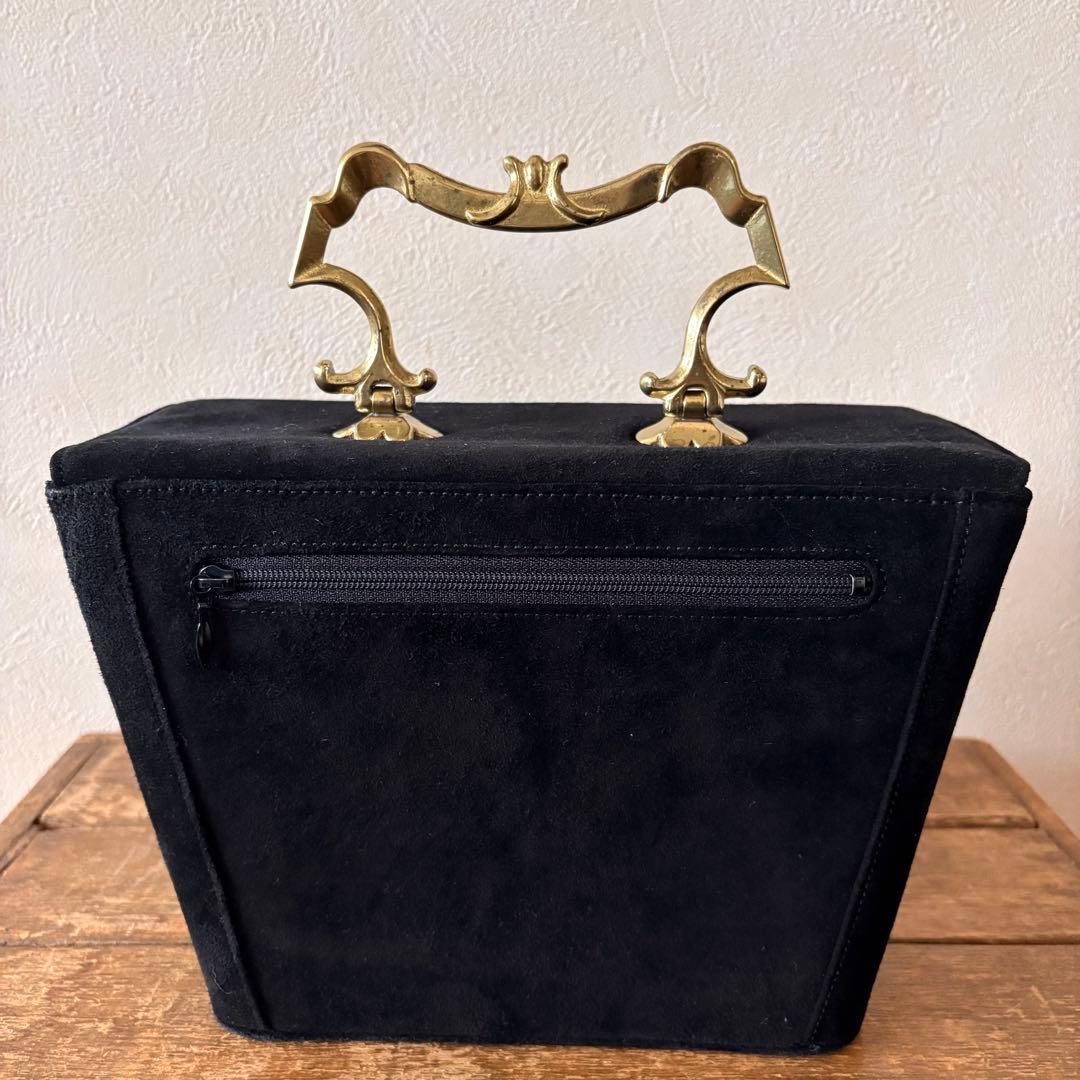 希少　モスキーノ　ヴィンテージ　マットゴールド金具　バッグ　バニティ　ポーチ