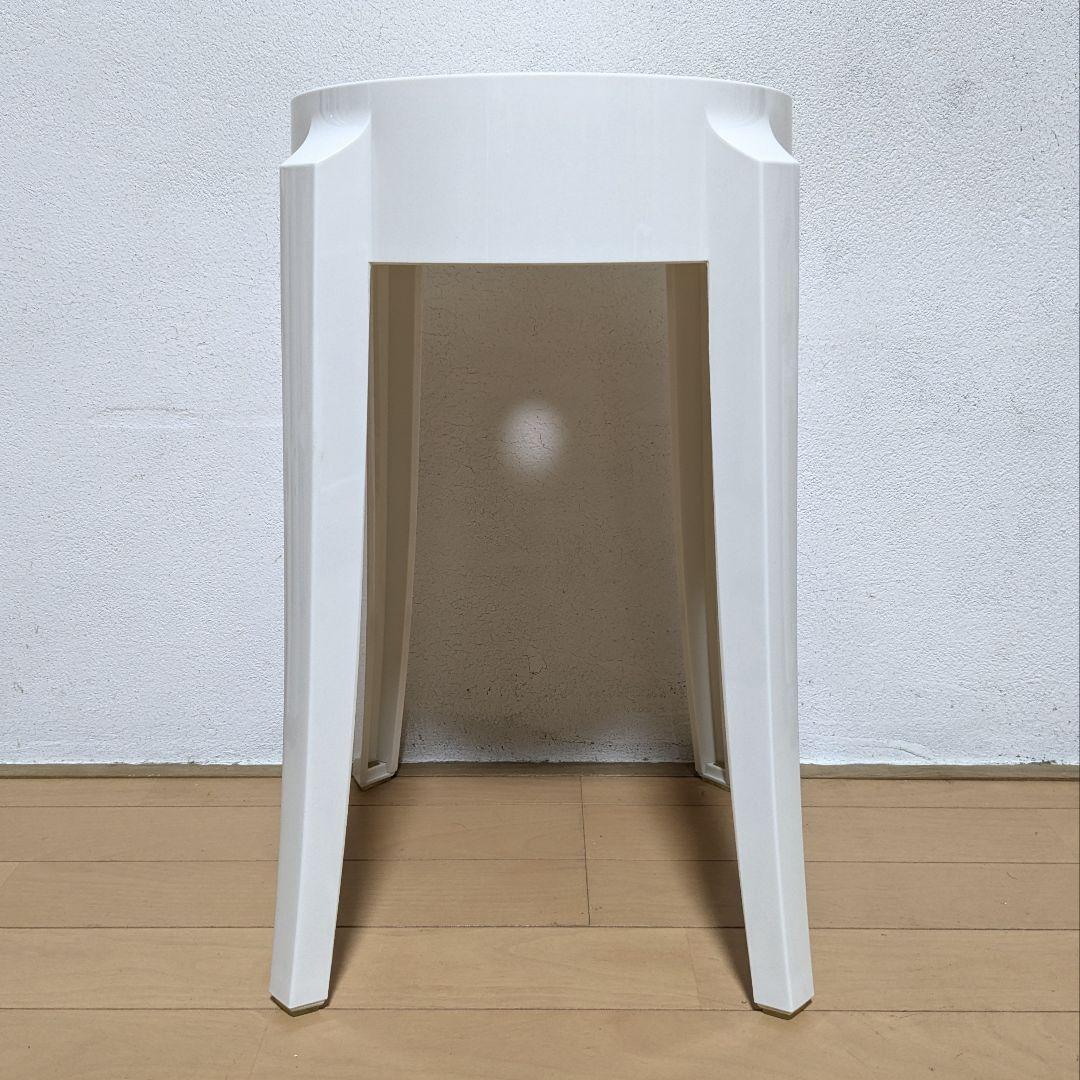 美品 Kartell カルテル チャールズゴーストロー ホワイト スツール