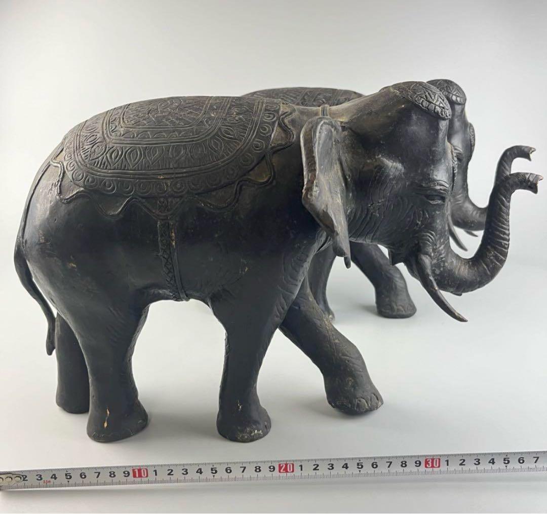 象 ぞう 置物 古美術 約9.9kg、9kg 金属 銅製 置物
