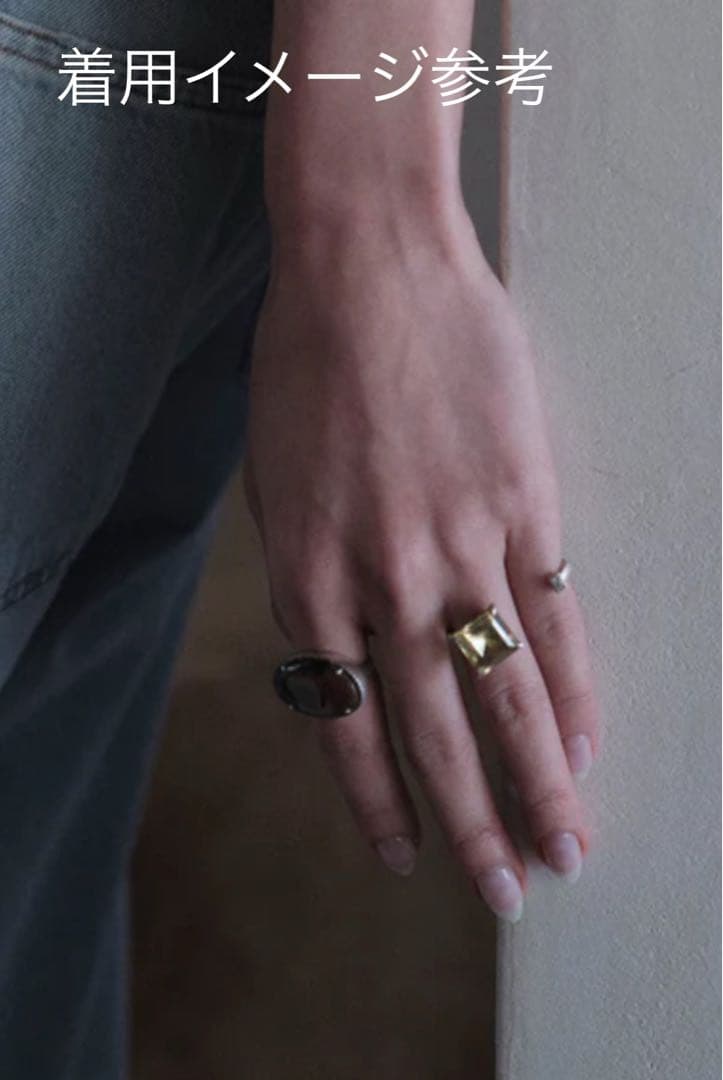 希少 adlin hue ダブルリング 指輪 レア 1点物 ダイヤモンド 二本指