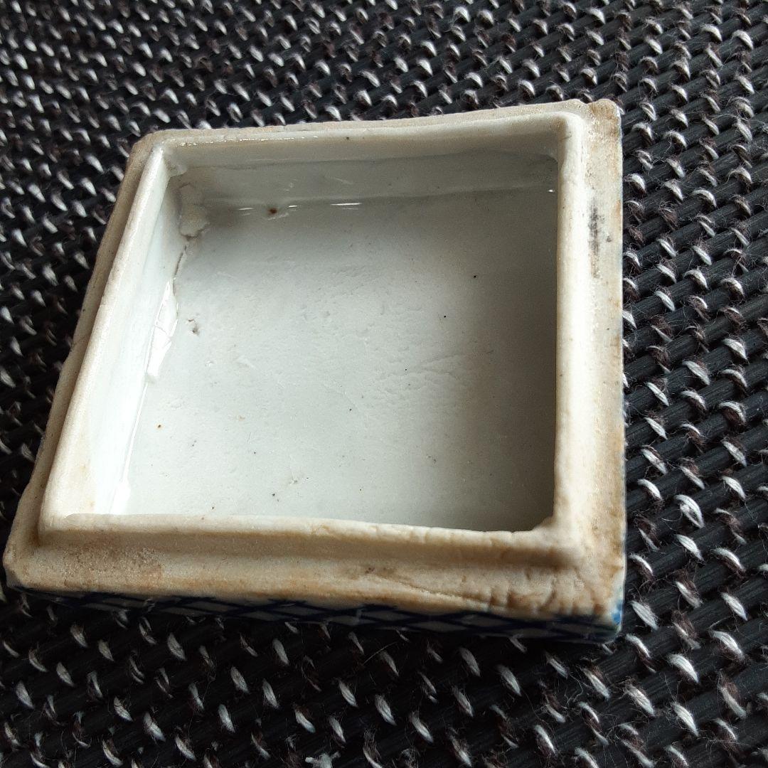 古い陶磁器小箱/幕末明治化粧香水瓶/日本富士山水画小物道具入/里帰り鼻煙壺根付