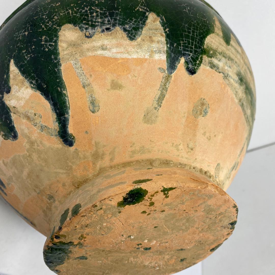 中国漢時代 漢緑釉 大花瓶 高さ約35㎝ タニチ 東里