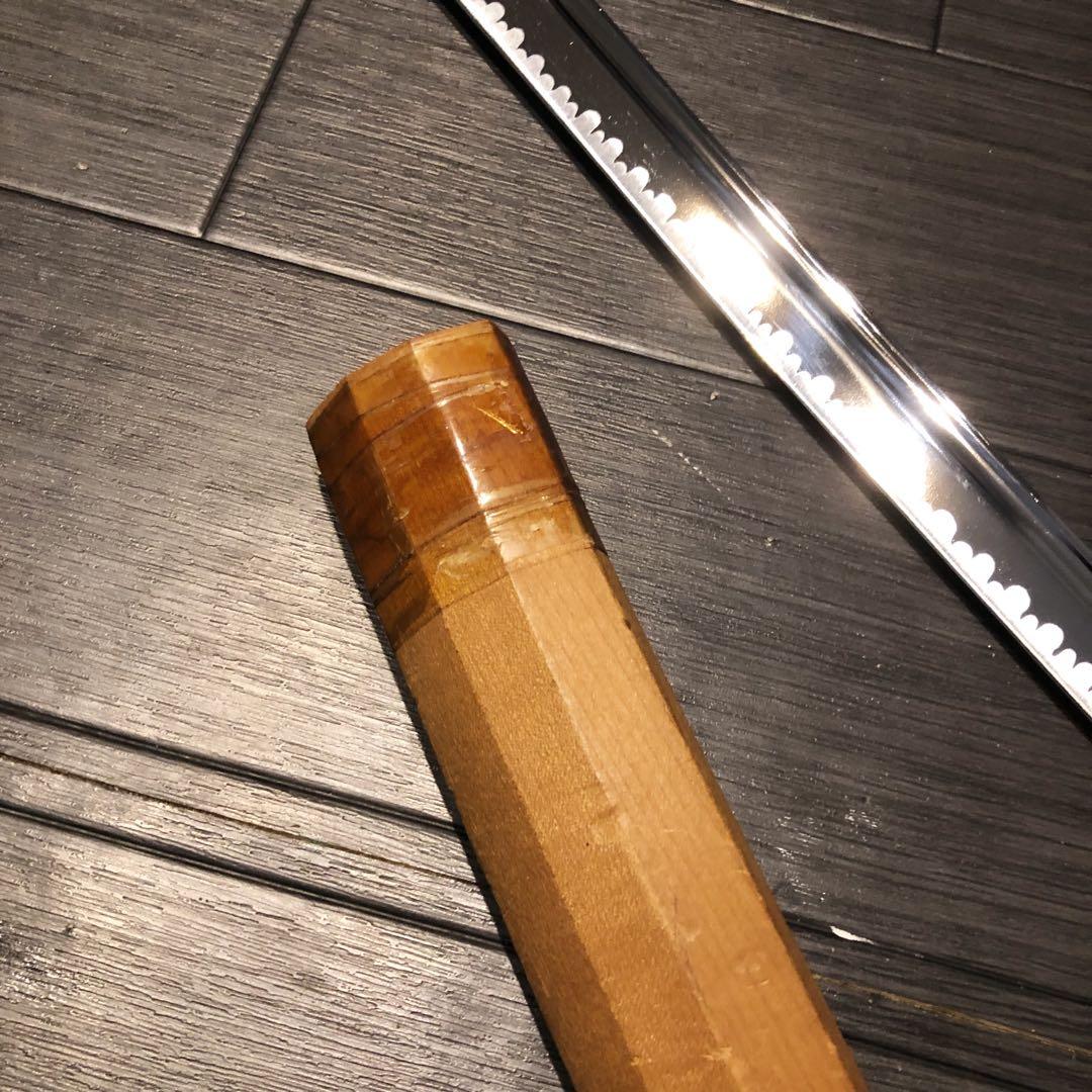 高級模造刀 白鞘 樋入り刀身　濃州関住二十三代藤原兼房作之 刃長二尺三寸五分有之