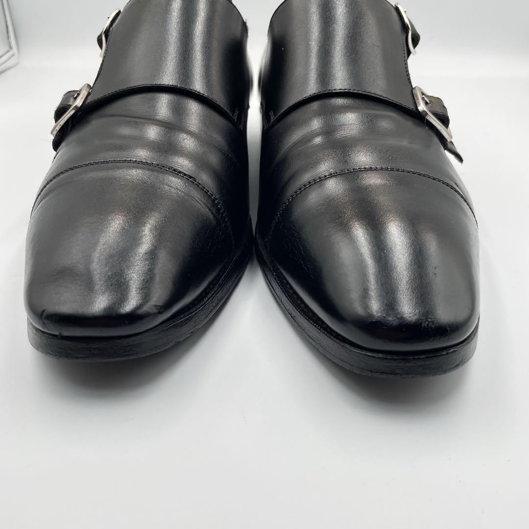 箱付き✨カルミナ　ストレートチップ　ダブルモンク　革靴　27.5cm ビジネス