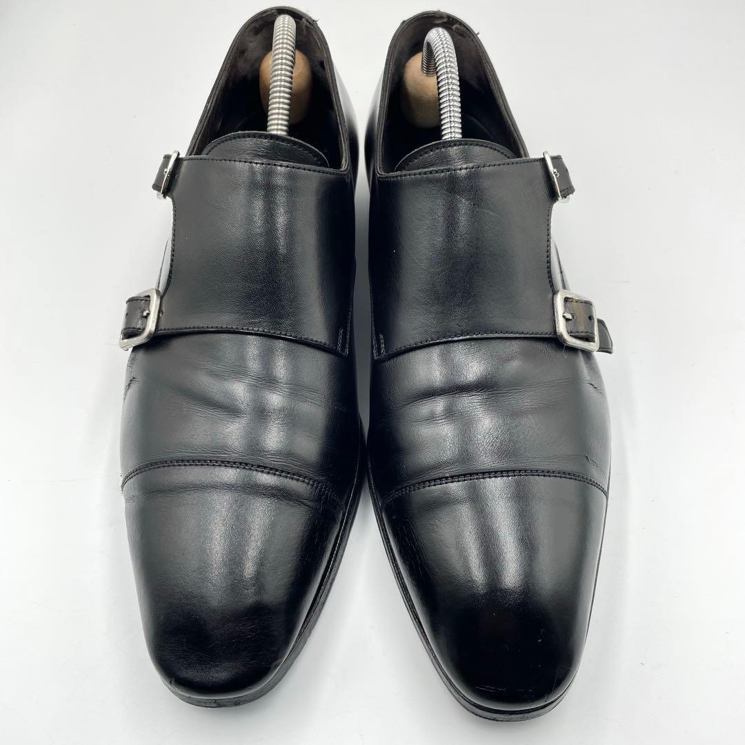 箱付き✨カルミナ　ストレートチップ　ダブルモンク　革靴　27.5cm ビジネス