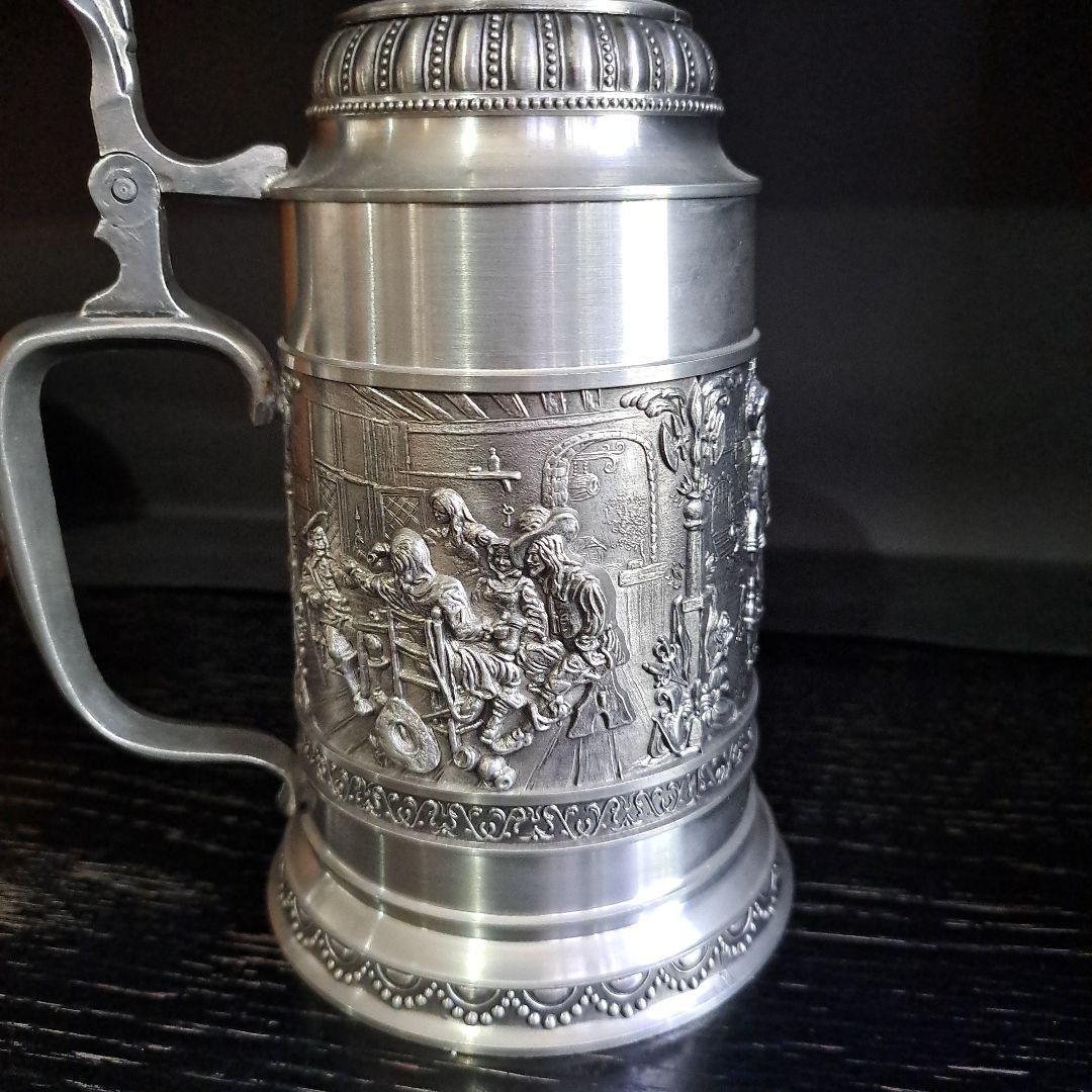 ベルギー製　新品　ピューター　97％　ビアジョッキ&カップ