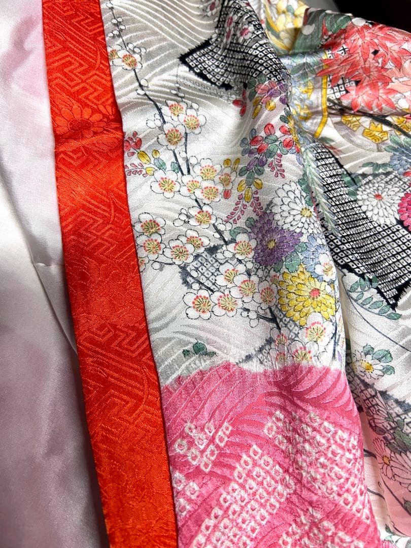 最高級 ブランド 千總 振袖 美品 Sサイズ 絞り 花柄 ピンクと白 - メルカリ