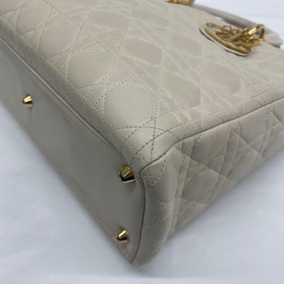 美品✨Dior レディディオール 2way ハンドバッグ ホワイト アイボリー