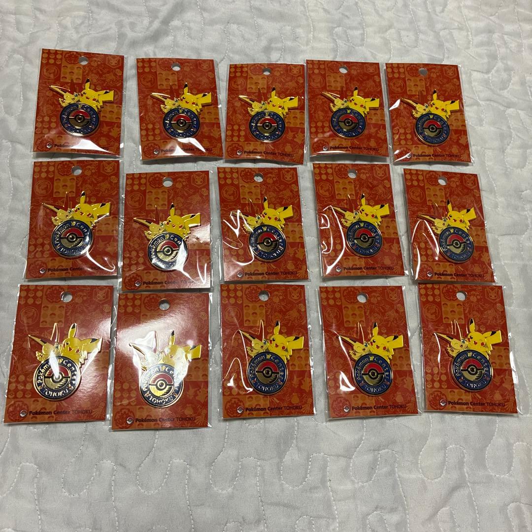 新品未開封 ポケモンセンタートウホク 限定 ロゴピンズ 15個セット