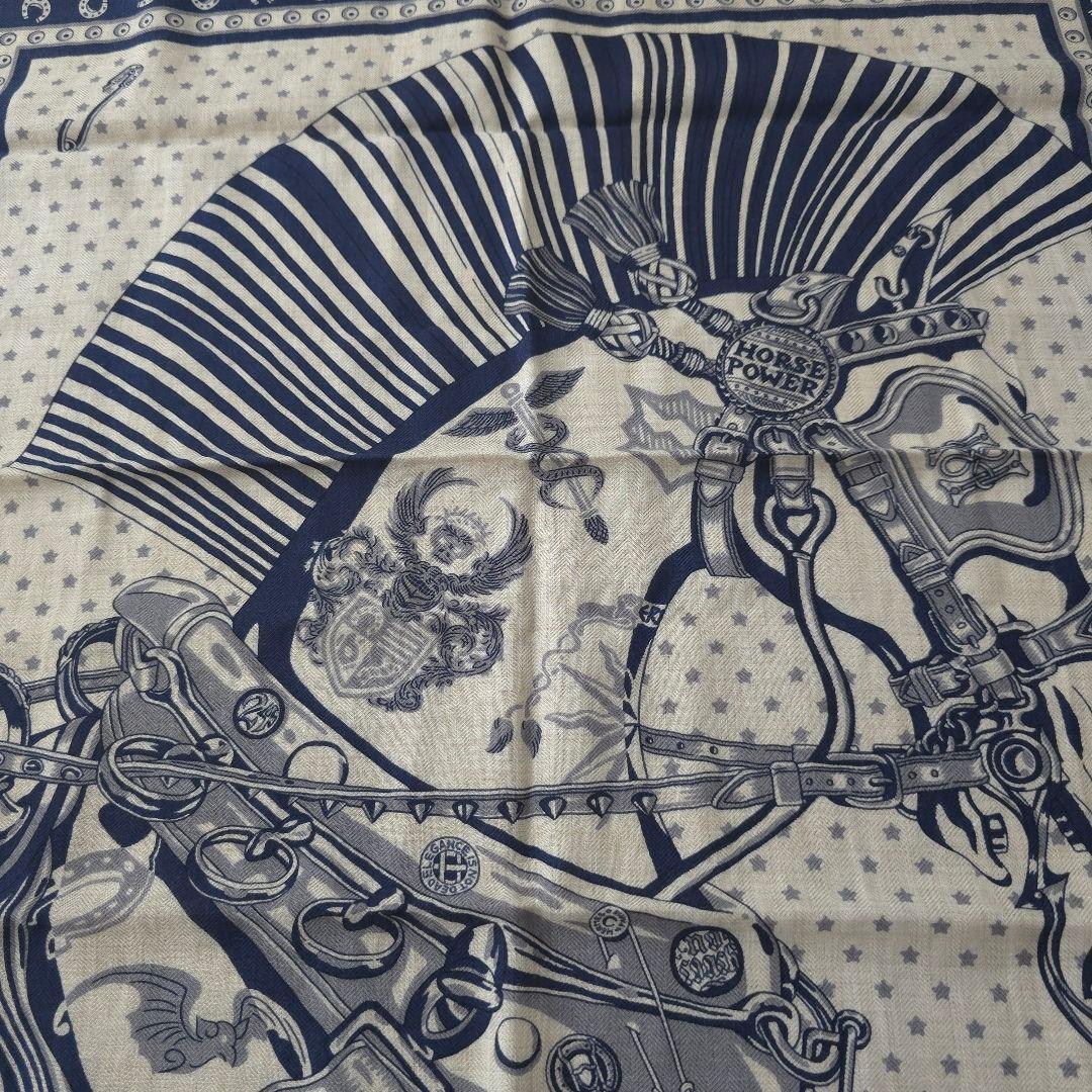 未使用【エルメス】カレH 65 《シュヴァル・パンク・バンダナ》スカーフ