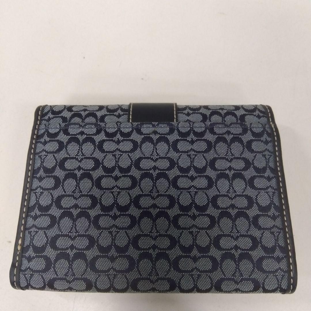COACH 三つ折り財布 ネイビー