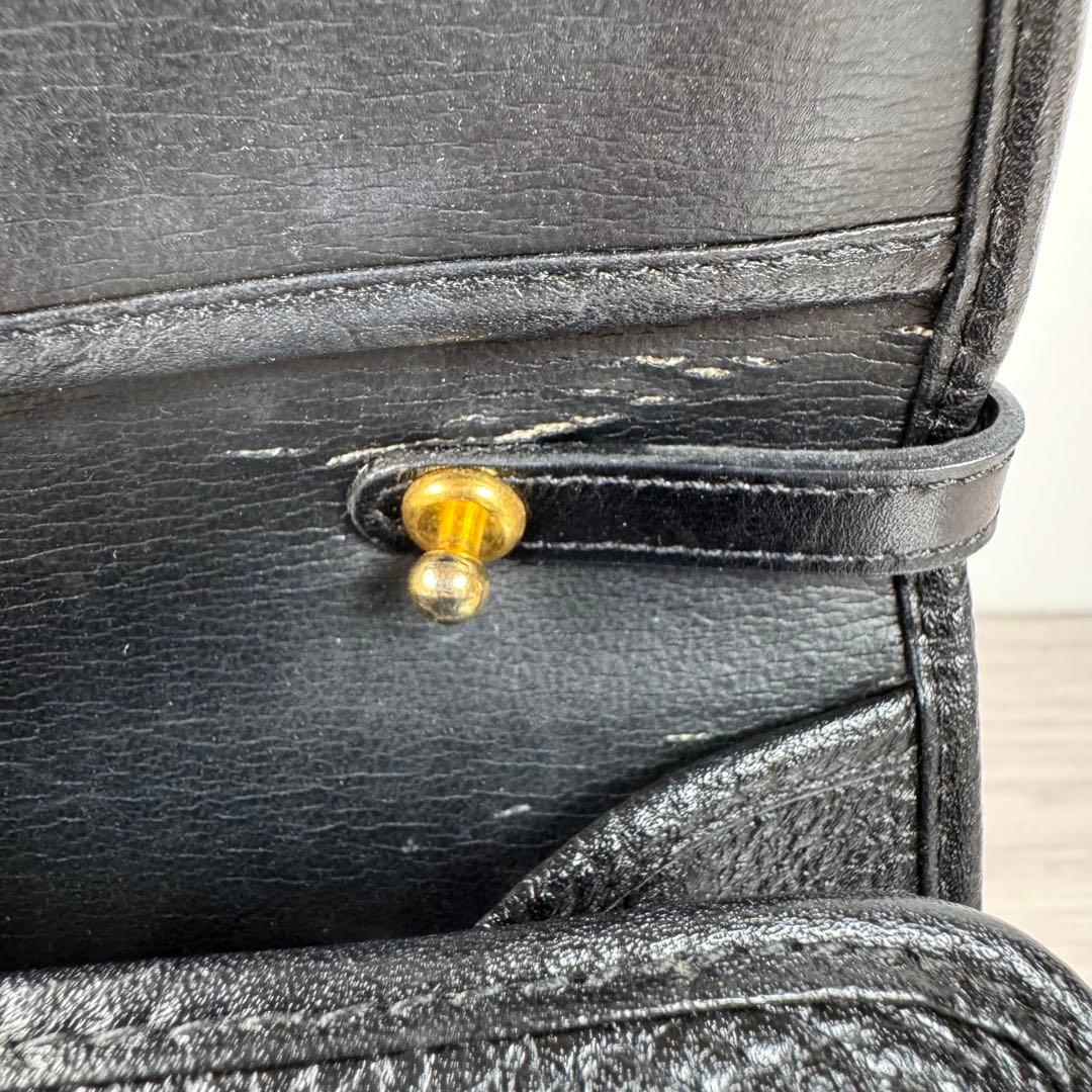 クリスチャンディオール　ハンドバッグ　レザー　ブラック