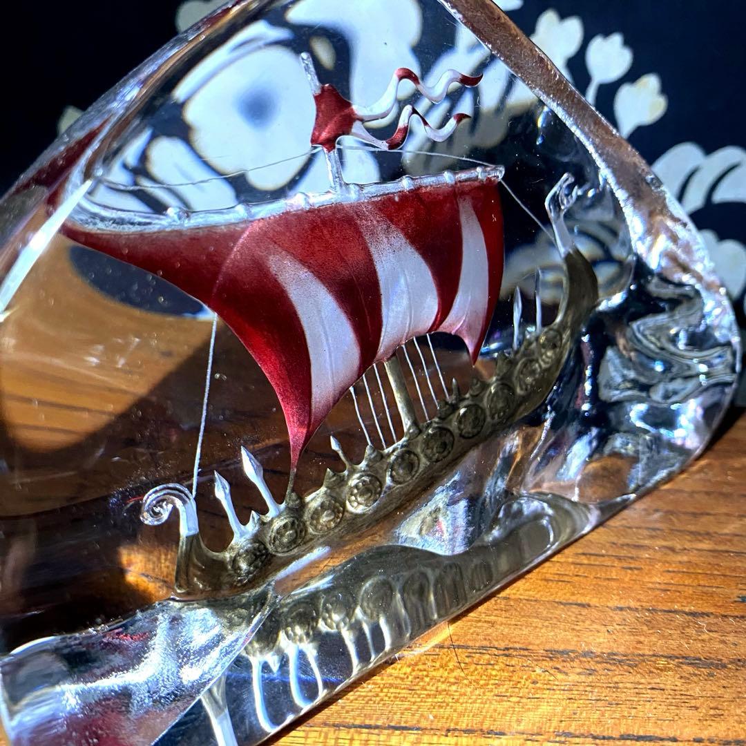 MALERAS スウェーデンガラス作家 マッツ・ヨナソン バイキング船 海賊