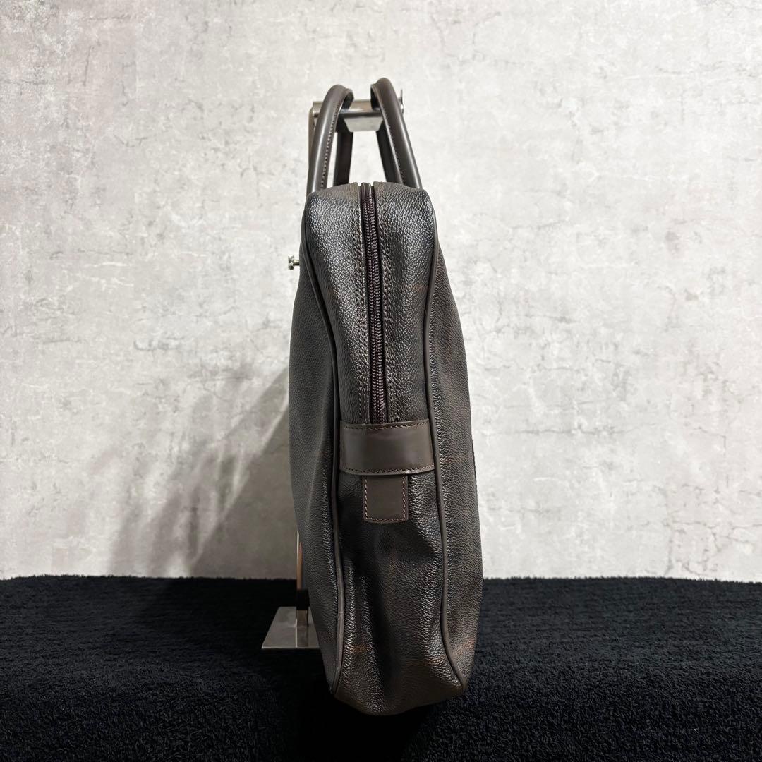 バーバリー ロンドン ビジネスバッグ チェック柄 ブラウン