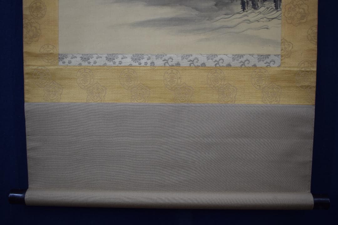 真作】土佐光孚/山水高士人物図/東下り図/掛軸☆宝船☆