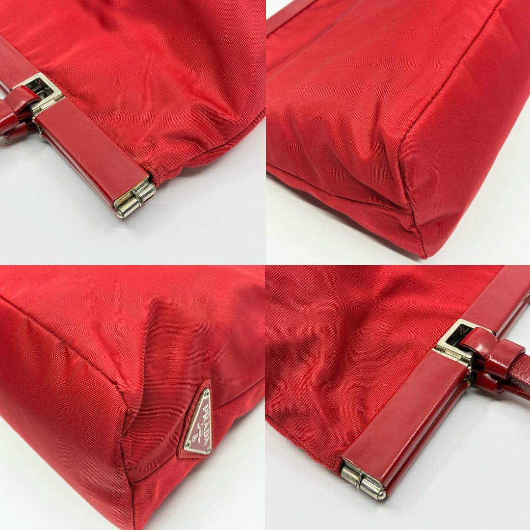 PRADA プラダ ナイロン ハンドバッグ 赤 レッド A1355A1