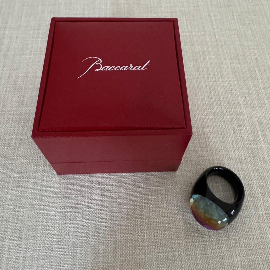 【新品未使用】バカラ タンゴ スカラベブルー クリスタル リング 9号