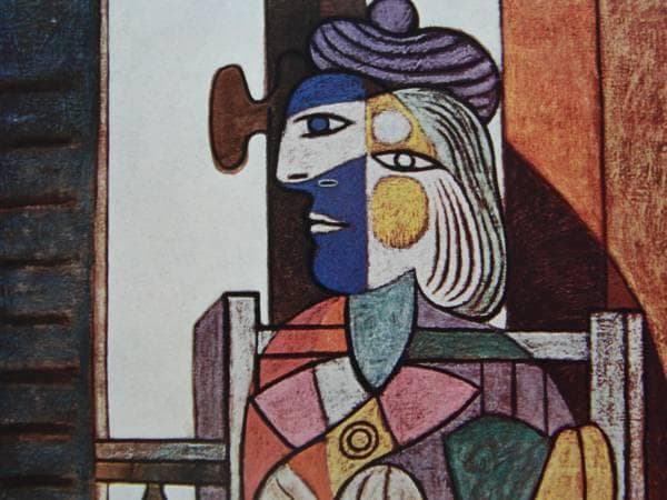 パブロ・ピカソ、女性、希少限定画集画、状態良好、新品額装付