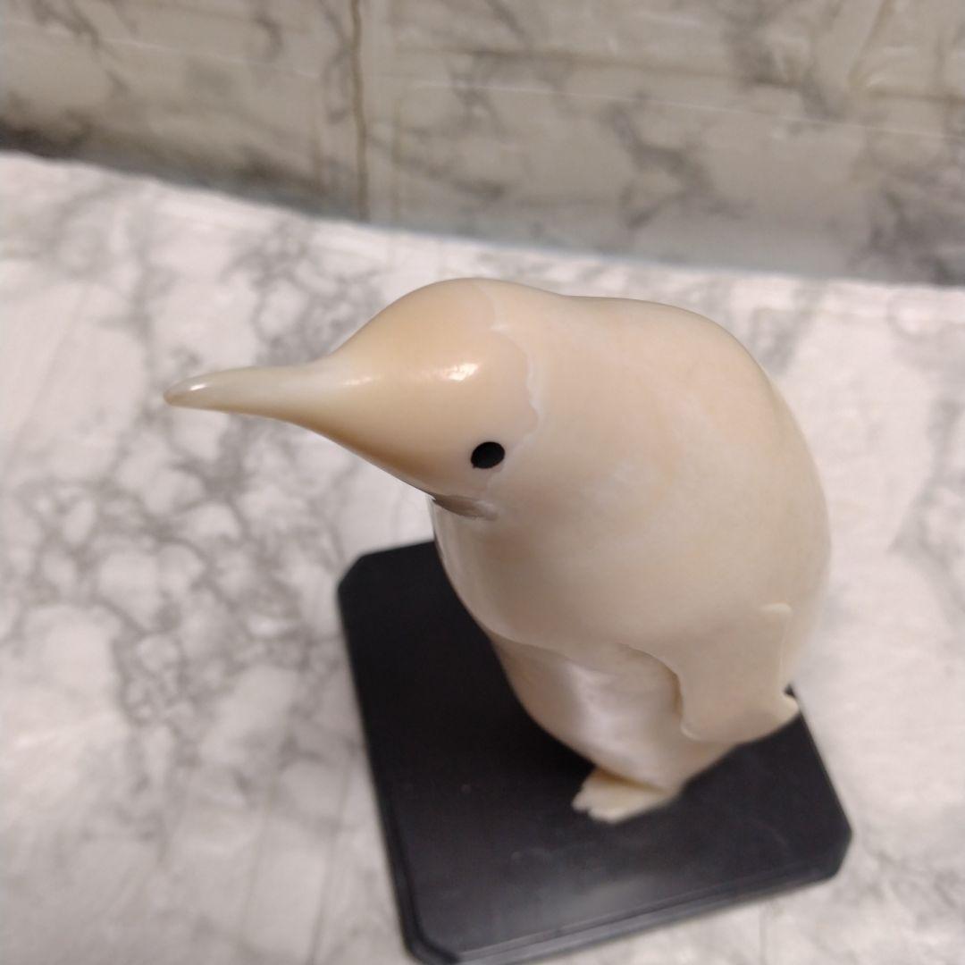 鯨の歯・置物・ペンギン・☆309g☆ wswgr 歯 ペンギン 置物 マッコウ