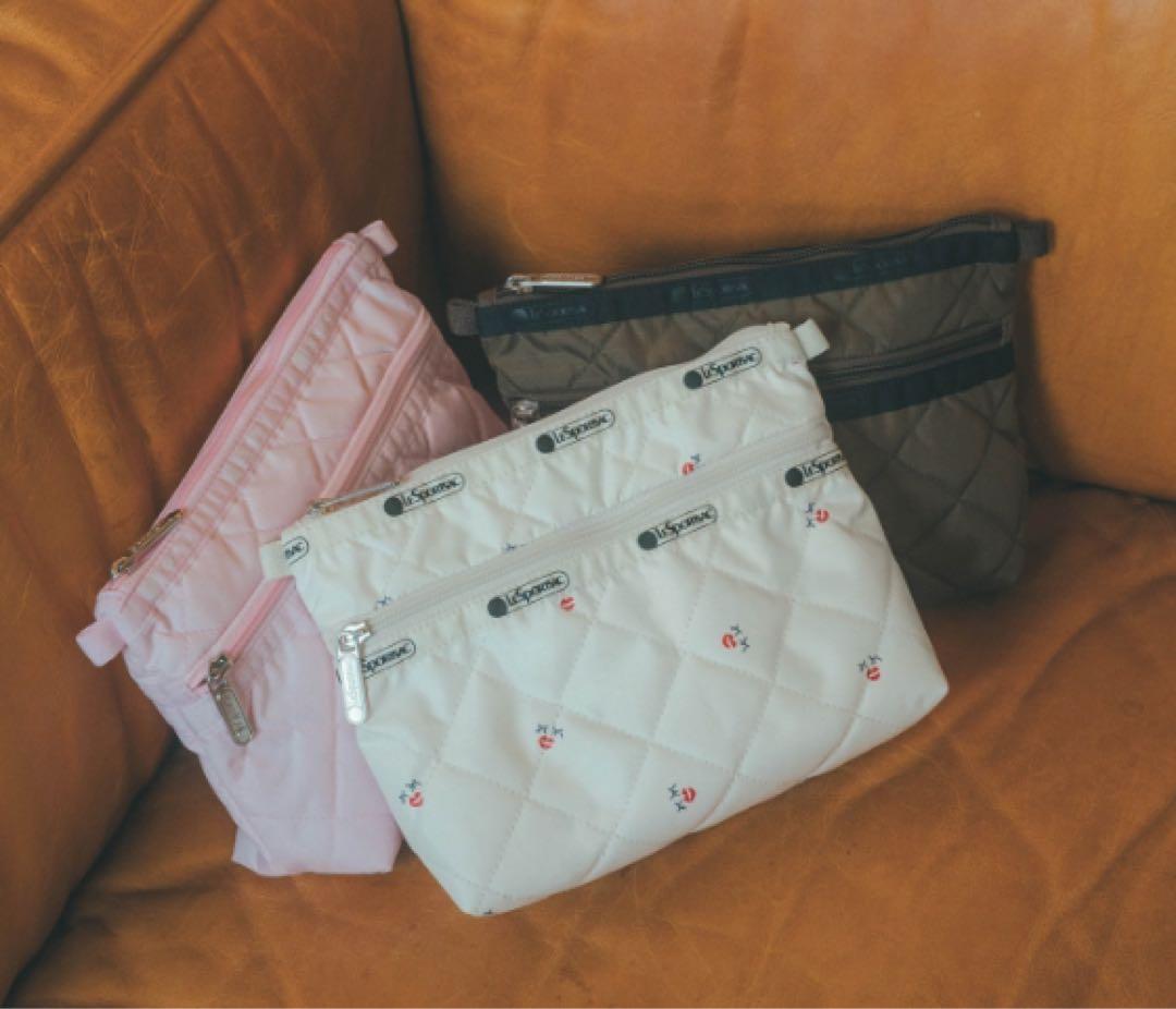 新品　レスポートサック　神崎恵さんコラボ　化粧ポーチ　キルト　ハミングリップス