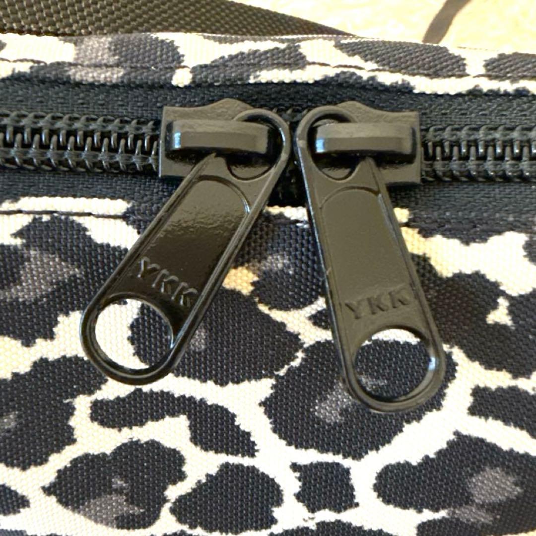 【美品】エルベシャプリエ 舟型ショルダーバッグ S パンサーブラン