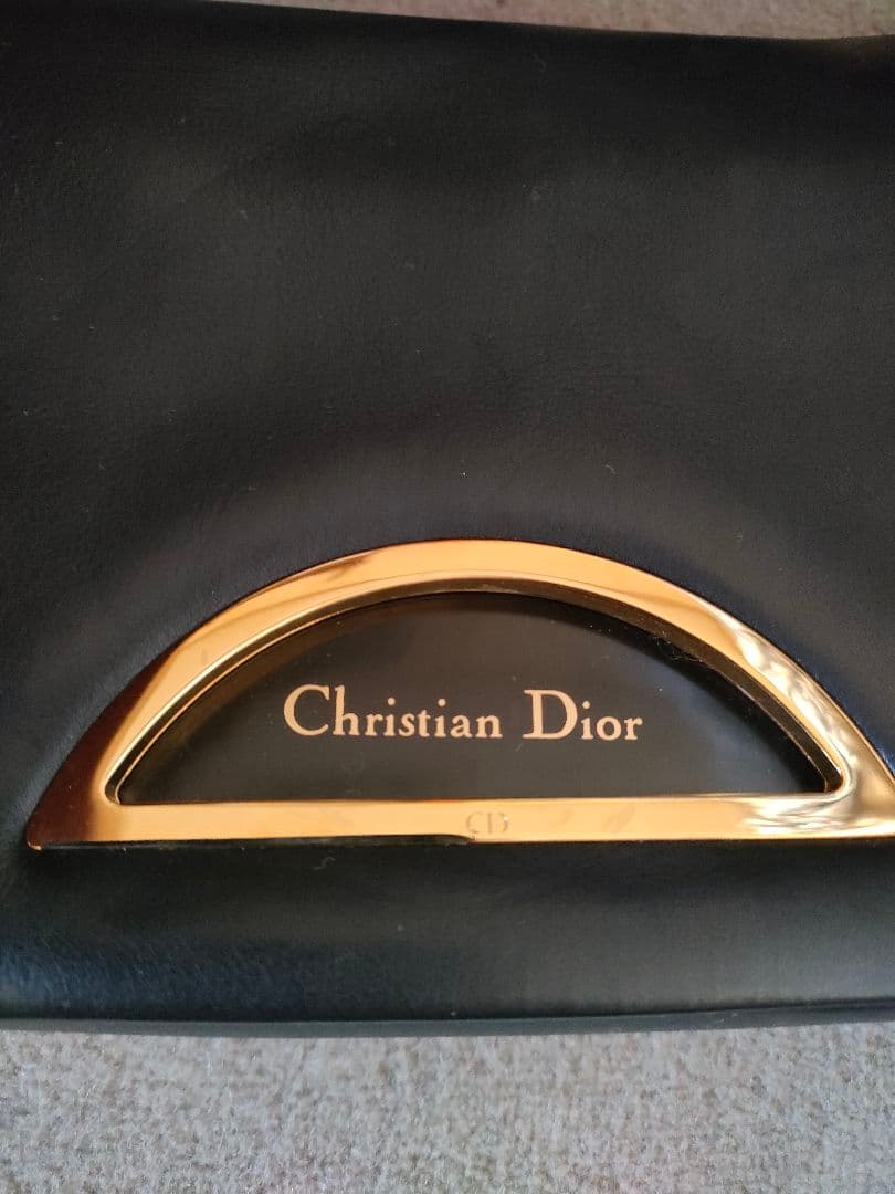 美品／希少です！　クリスチャンディオール　マリスパール　トロッター　レザー　黒