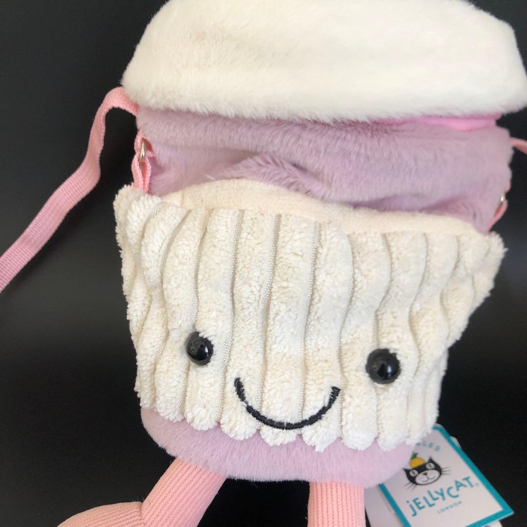  ピンク コーヒーカップ バッグ ぬいぐるみ