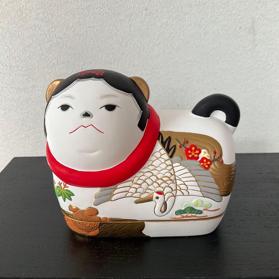 キツネのお雛様　ミニ雛 創作縮緬人形　ひな祭り　 犬筥