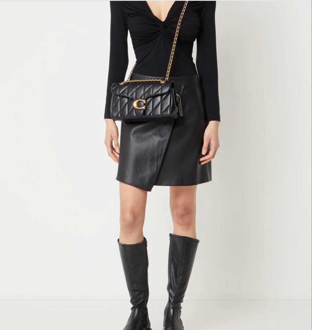 【新品】COACH タビー ショルダー バッグ 26・キルティング　ゴールド