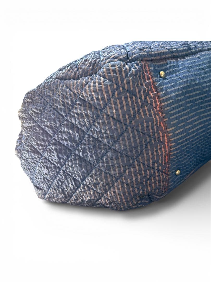 CHANEL パック　ネイビー キルティング ショルダーバッグ　ブルー