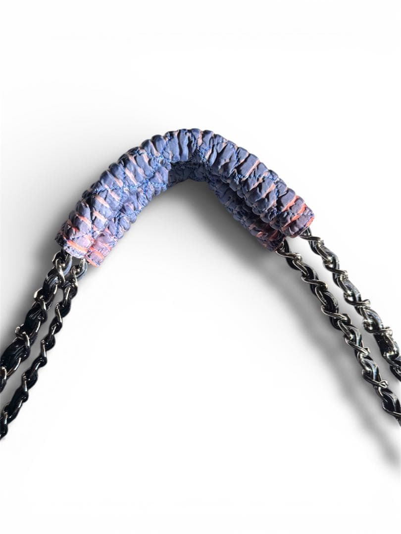 CHANEL パック　ネイビー キルティング ショルダーバッグ　ブルー