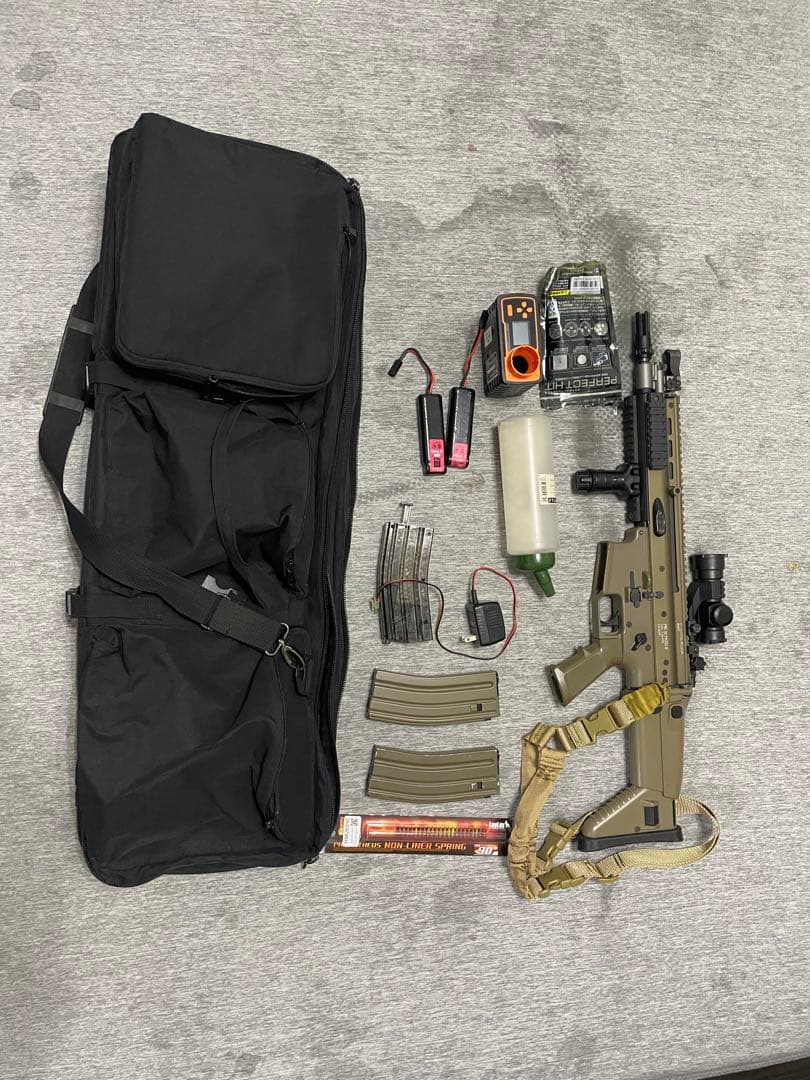 東京マルイ次世代電動ガンSCAR-L タンカラー　ブローバック、単・連射問題なし 東京マルイ次世代電動ガンSCAR-L タンカラー ブローバック、単・連射