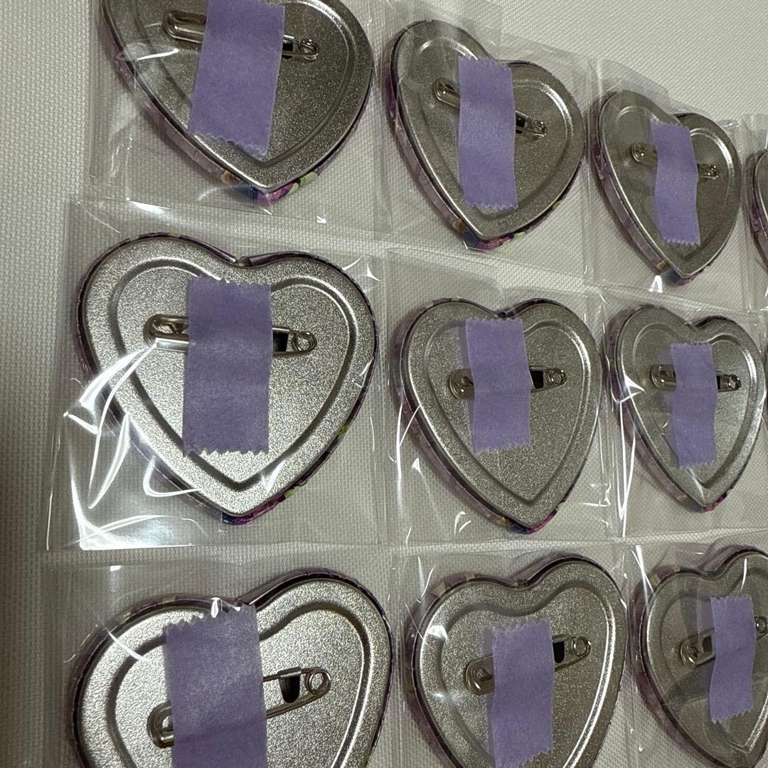 忍たま乱太郎　平滝夜叉丸　ハート缶バッジ　30個