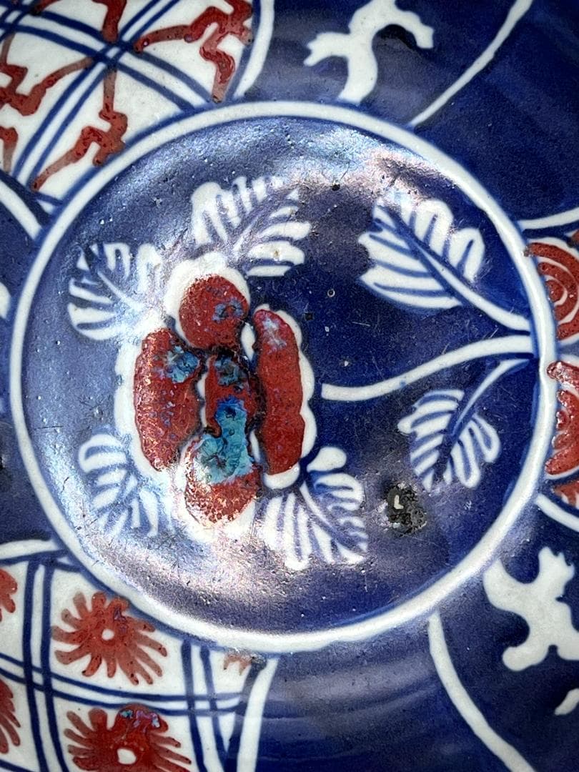 海】中国美術 清代早期 青花釉裏桃文大碗 骨董品 時代品 美術