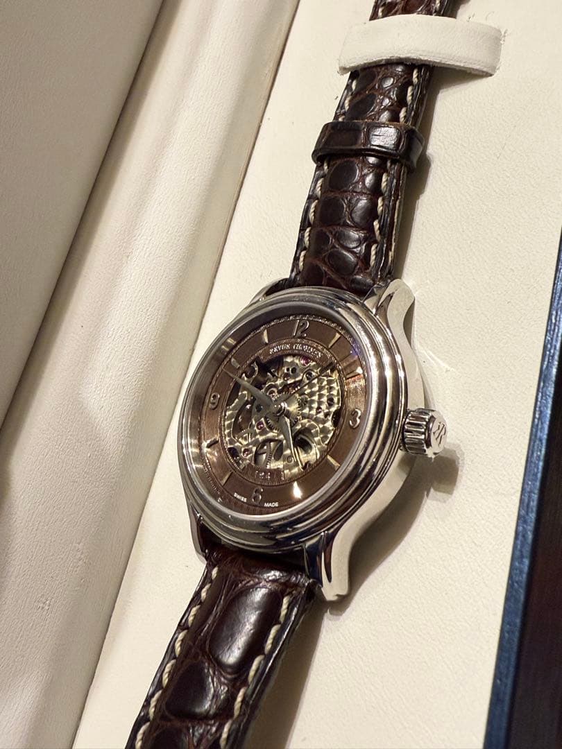 REVUE THOMMEN 両面スケルトン 手巻き腕時計