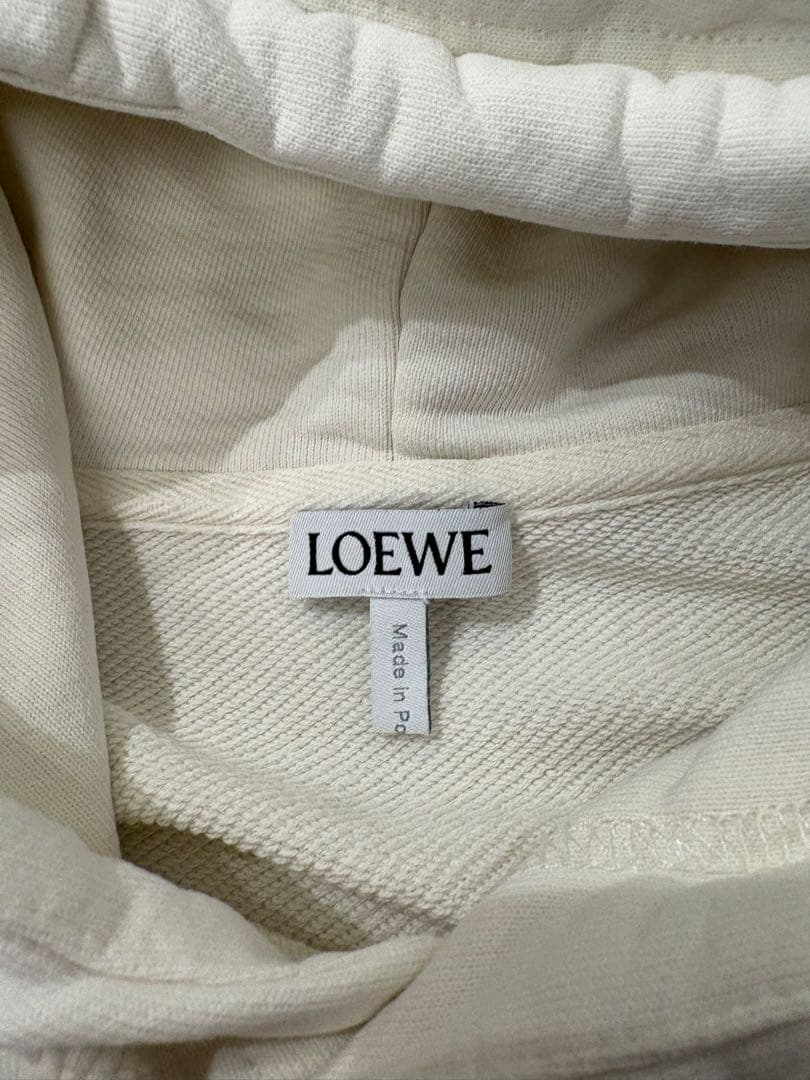 ロエベ　アナグラムレザーパッチフーディー