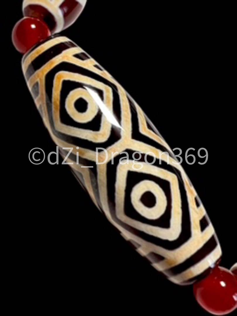 【入手困難】Dzi beadsジービーズ 上肯 紅玉髄 龍眼天珠のブレス
