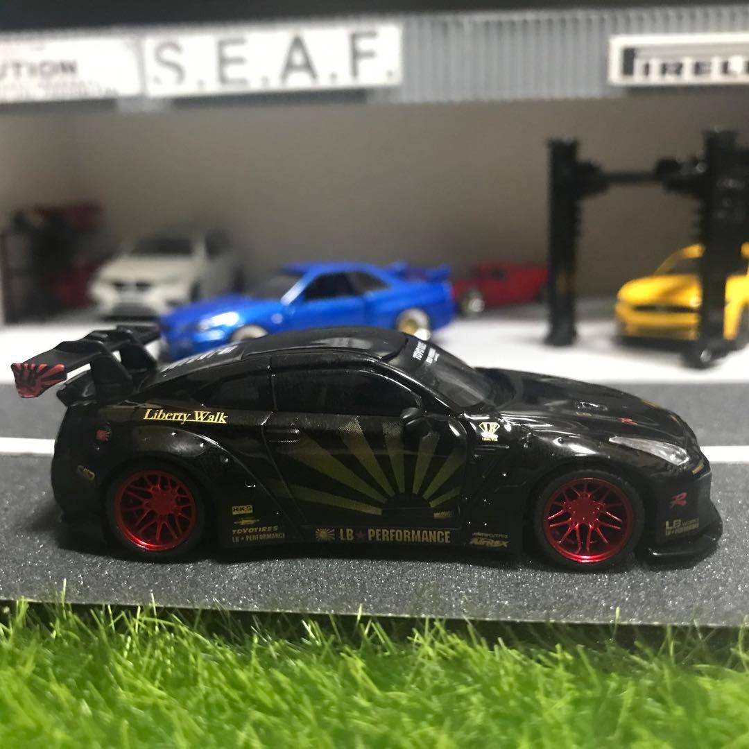 リバティーウォーク 1/64 LB ブラック レッドホイール カスタム