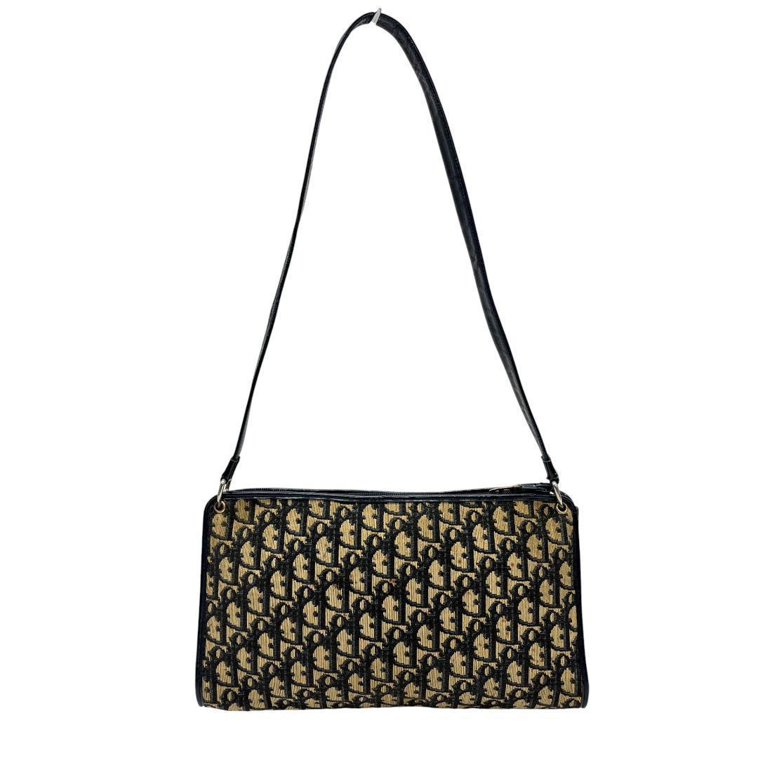 美品 Dior ディオール ショルダーバッグ トロッター ネイビー ヴィンテージ