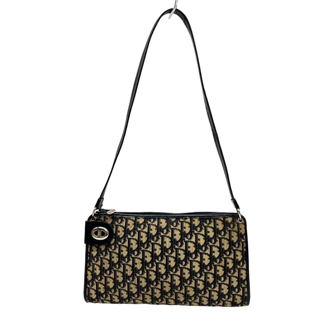 美品 Dior ディオール ショルダーバッグ トロッター ネイビー ヴィンテージ
