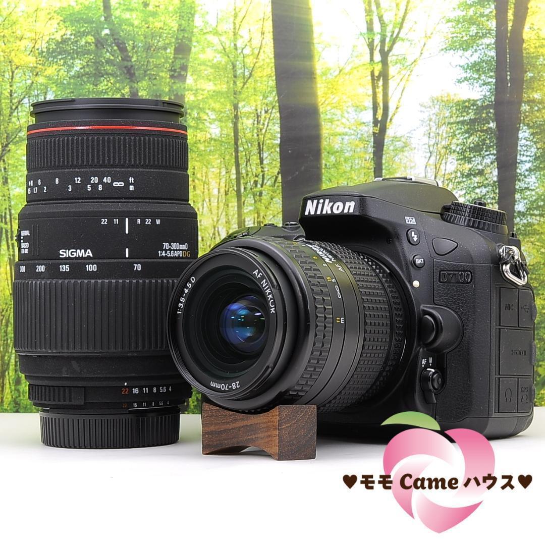良品Nikon D7100 ダブルレンズ/SD32GB/フィルム/スマホ転送