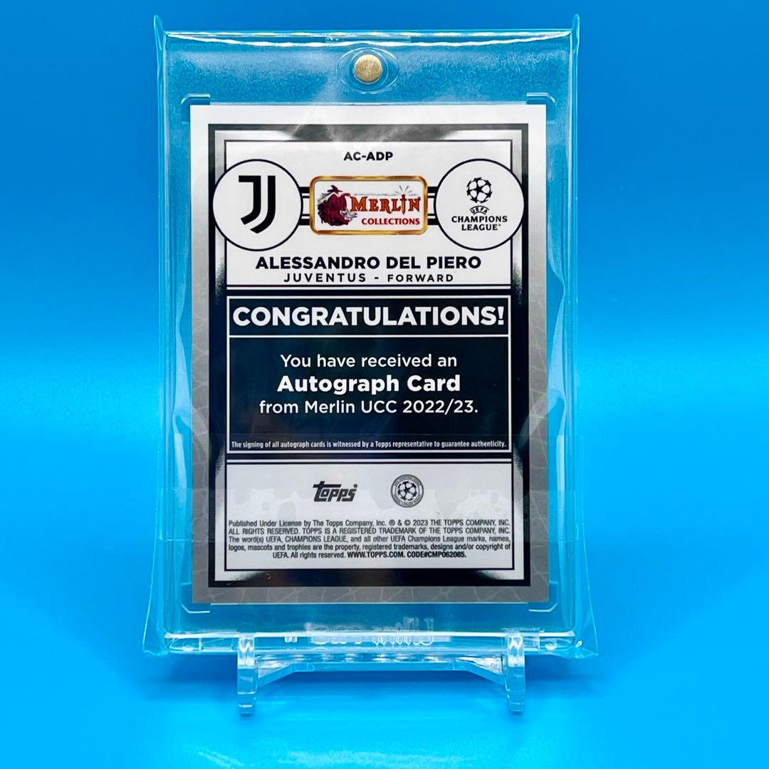 世界50枚！22-23 Topps Merlin DEL PIERO 直筆サイン