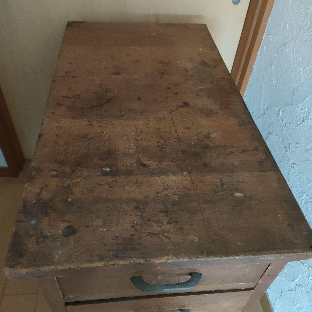 アンティーク サイドチェスト 袖机 書類棚 昭和レトロ