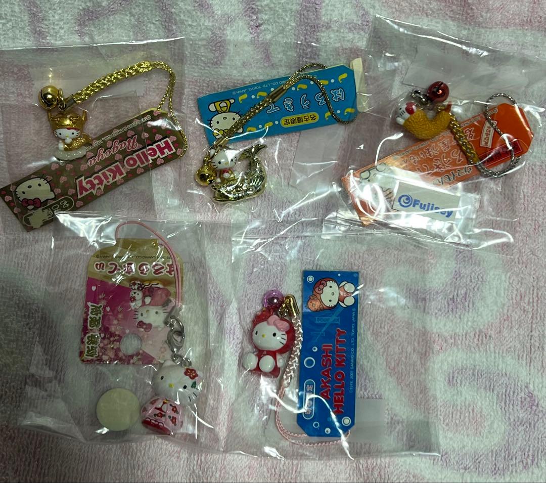 キティちゃんご当地ストラップ(根付け)＆チャーム 計27個/まとめ売り・レア美品