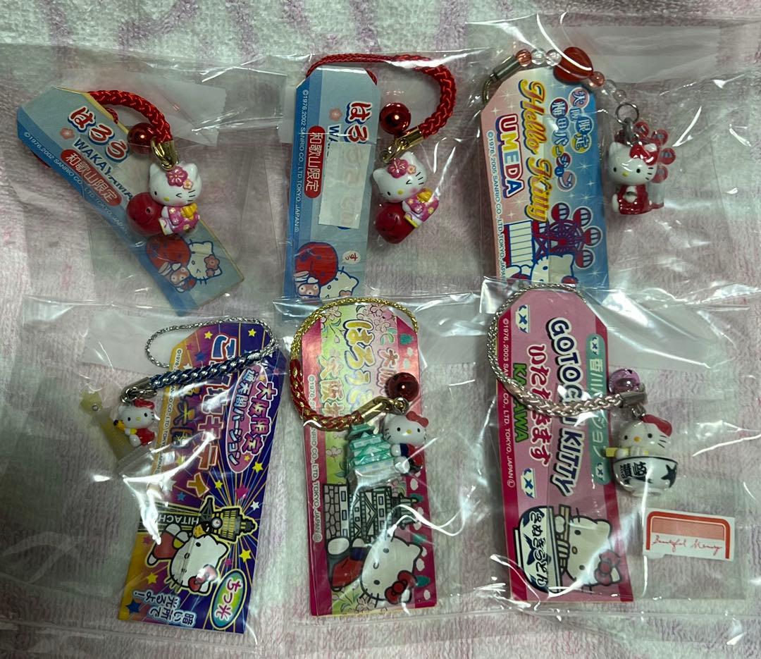 キティちゃんご当地ストラップ(根付け)＆チャーム 計27個/まとめ売り・レア美品