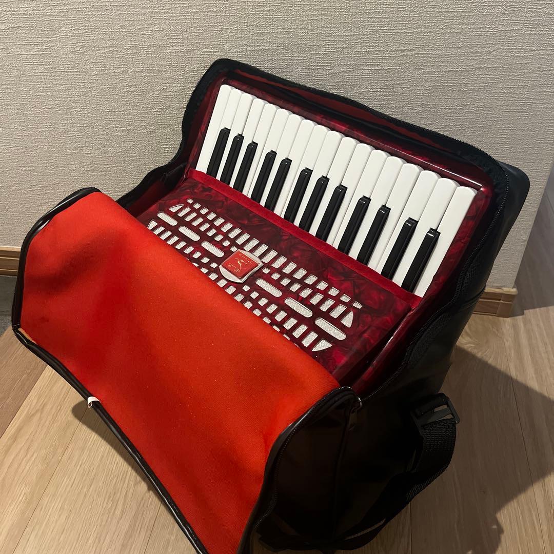 BAI-LE バイリ 30鍵 24ベース アコーディオン 赤